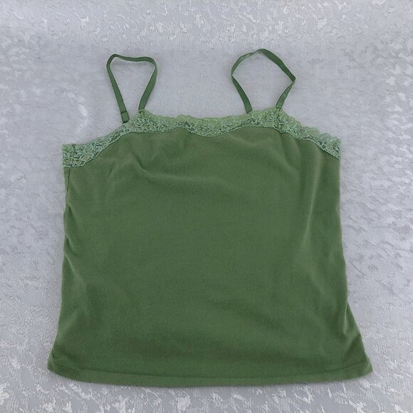 Ann Taylor Petites Green Soft Stretch Lace Cami with Adjustable Straps Size SP - Picture 5 of 12